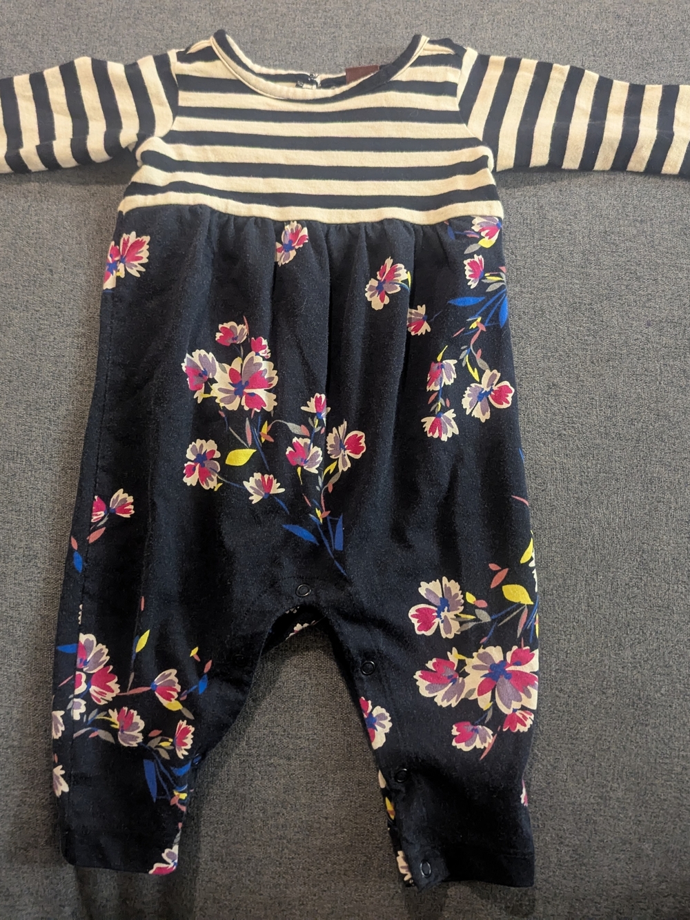 Tea Collection Striped And Floral Romper